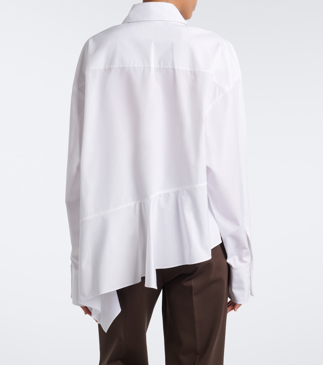Sportmax - Asymmetric cotton poplin shirt