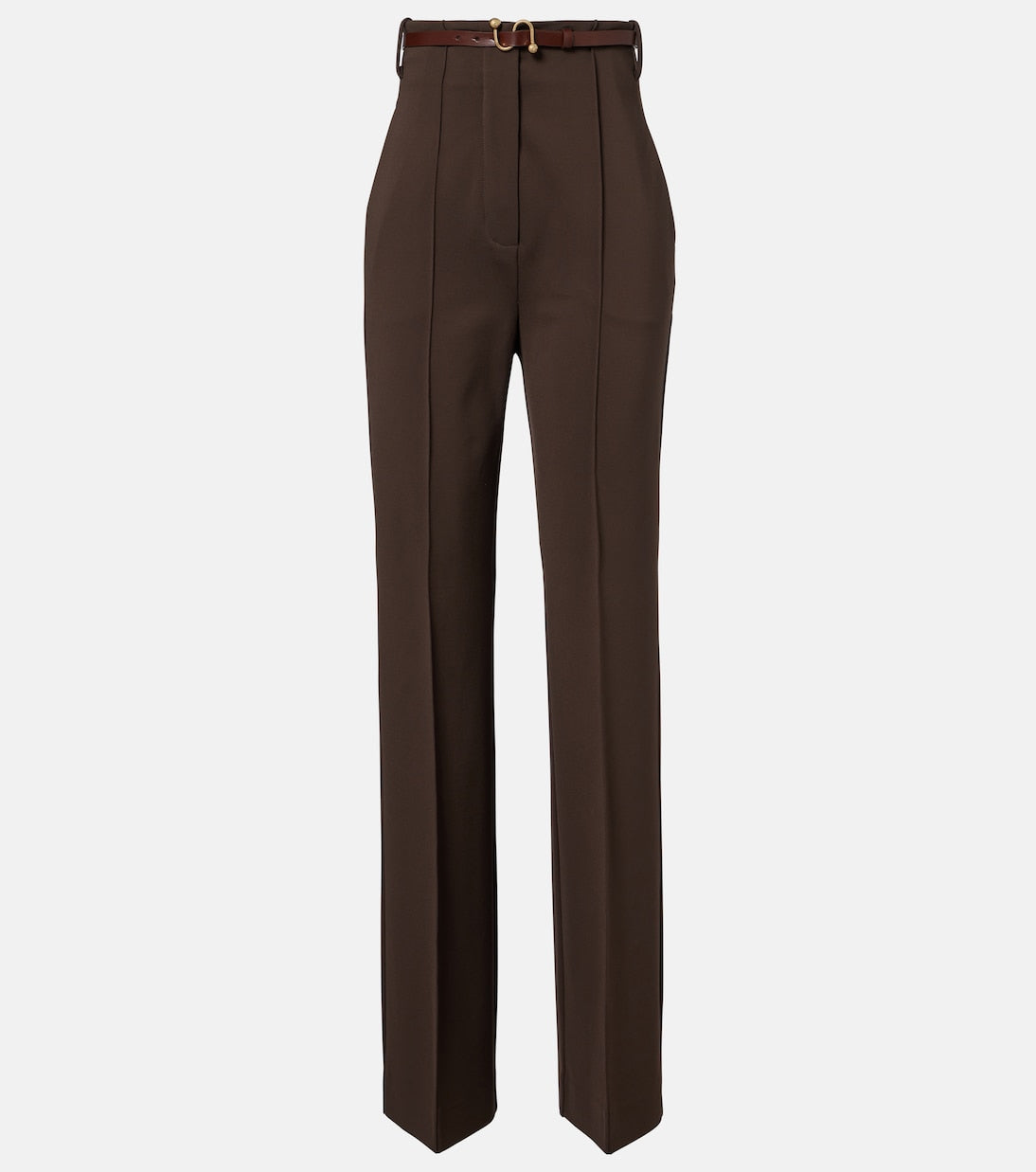 Sportmax - Belted crêpe straight pants