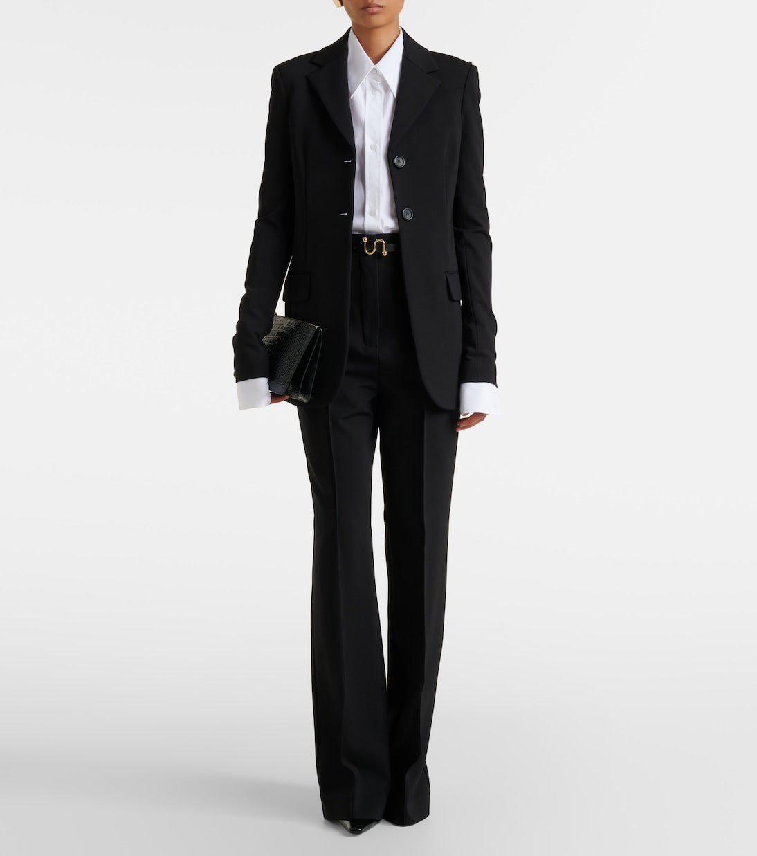 Sportmax - Belted crêpe straight pants