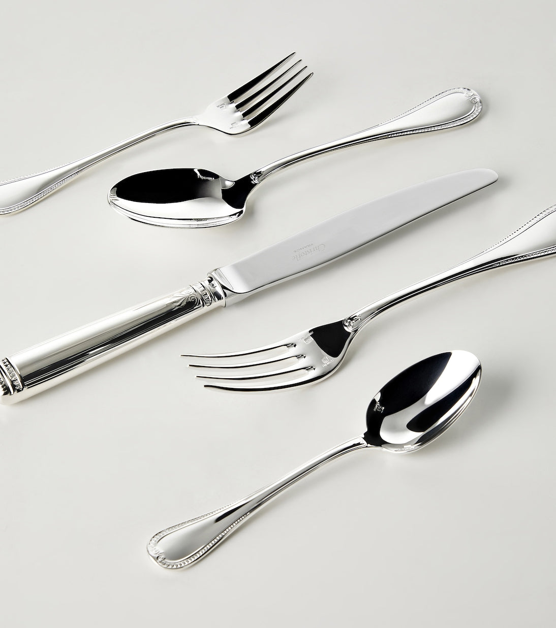 Christofle - Malmaison silver-plated 5-piece cutlery set