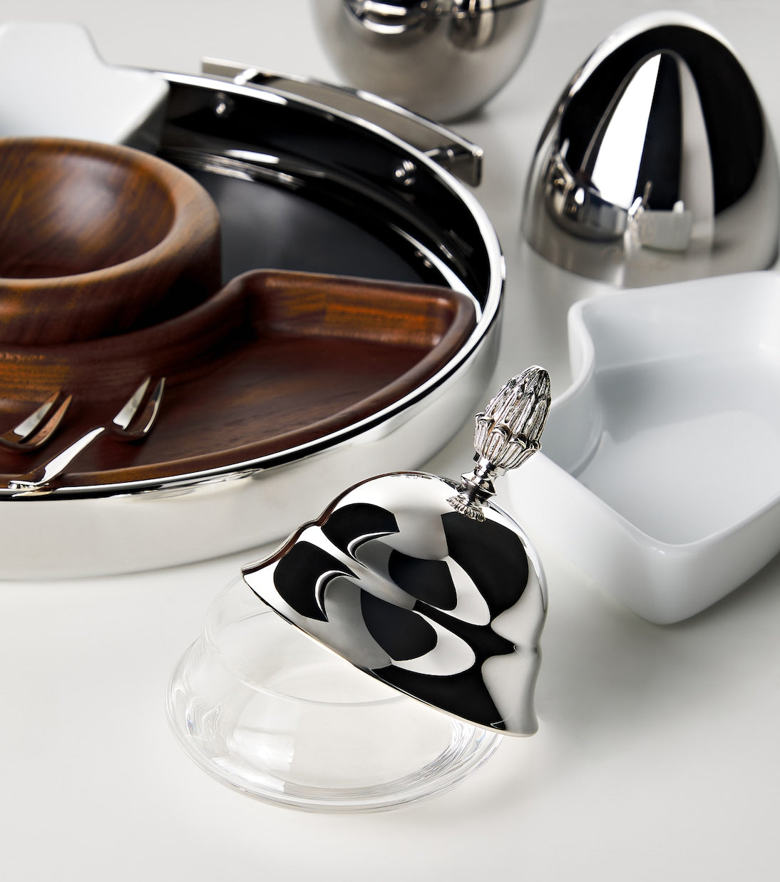 Christofle - Malmaison silver-plated butter dish