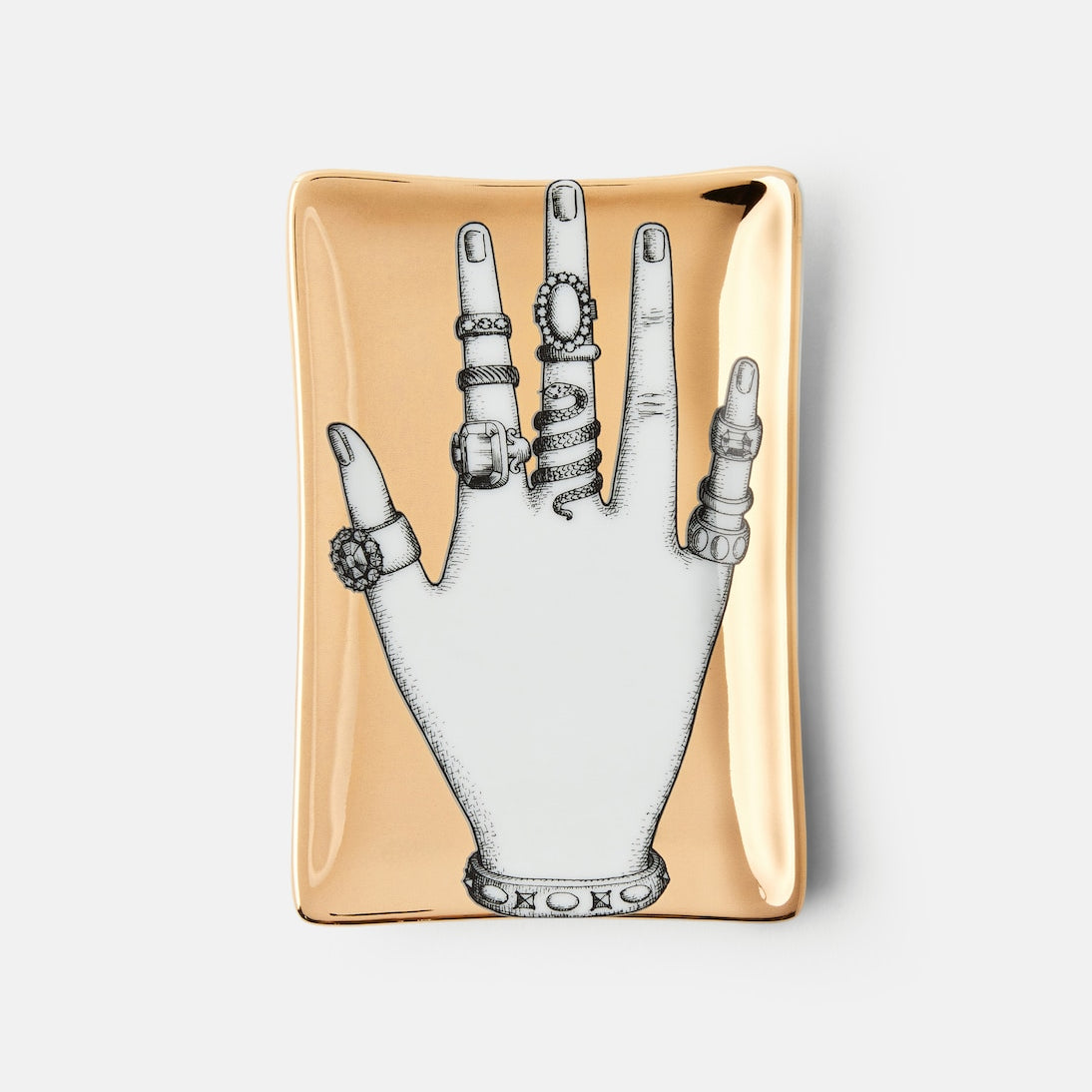 Fornasetti - Mano Con Anelli porcelain ashtray