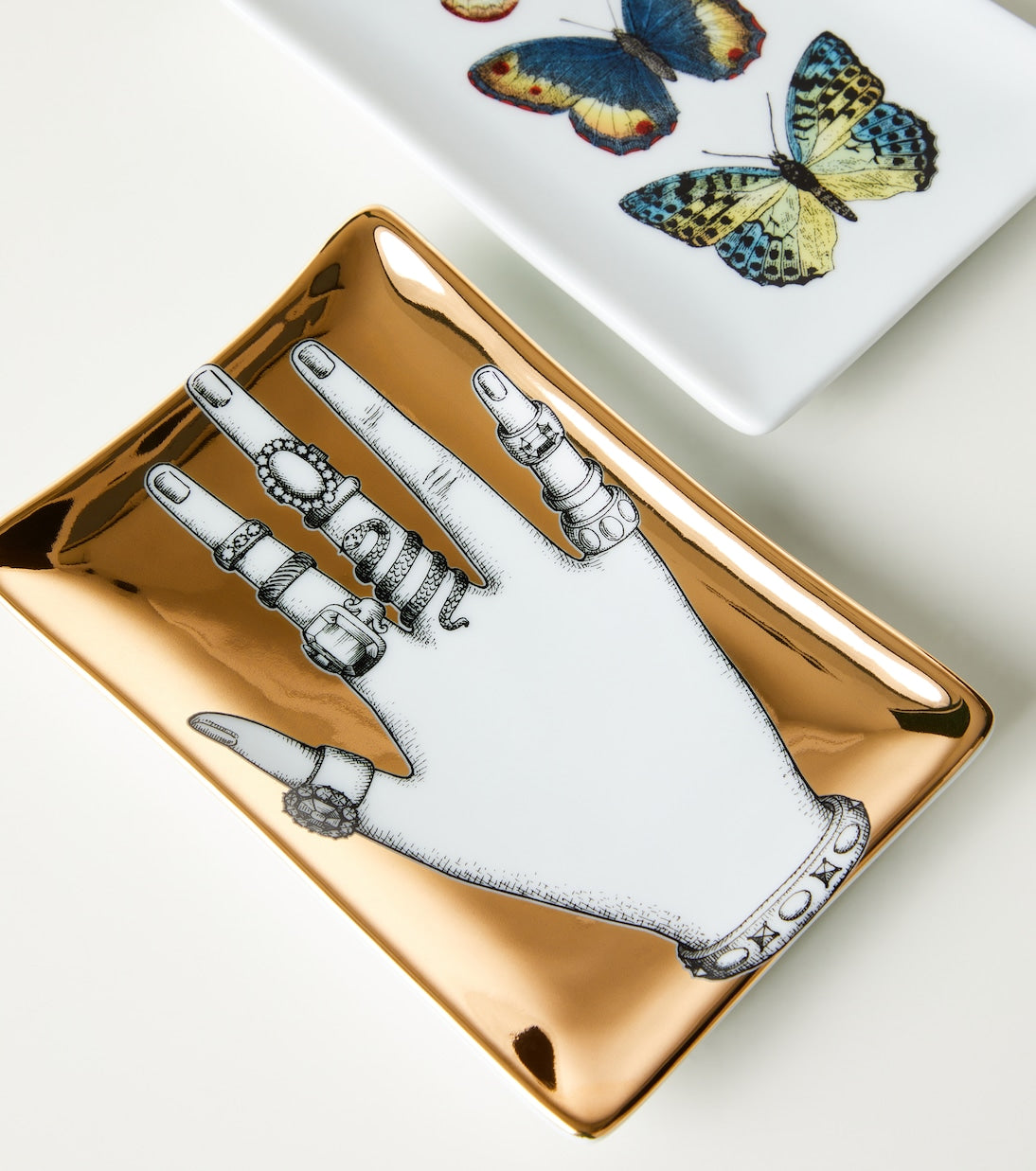 Fornasetti - Mano Con Anelli porcelain ashtray
