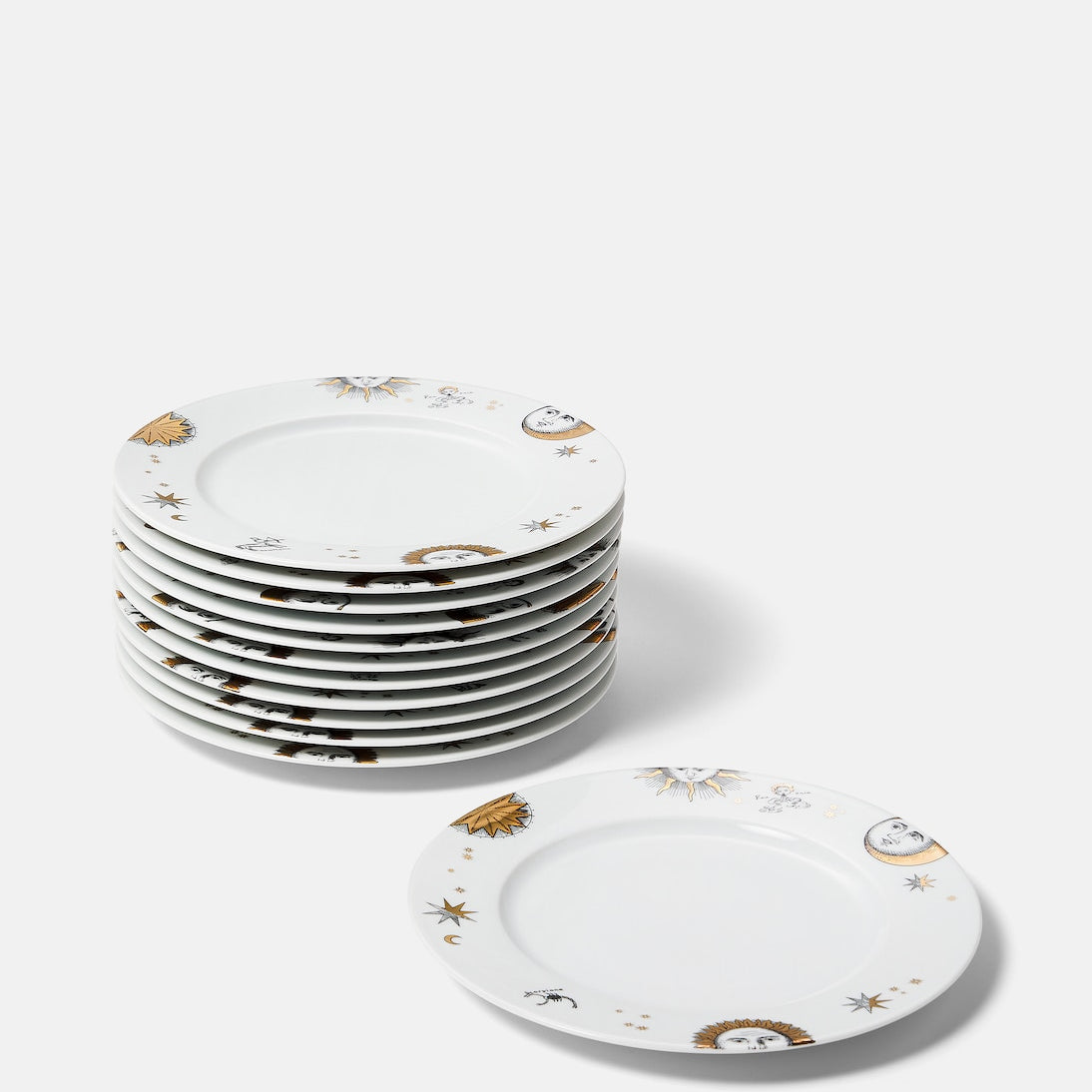 Fornasetti - Astronomici set of 12 porcelain dinner plates