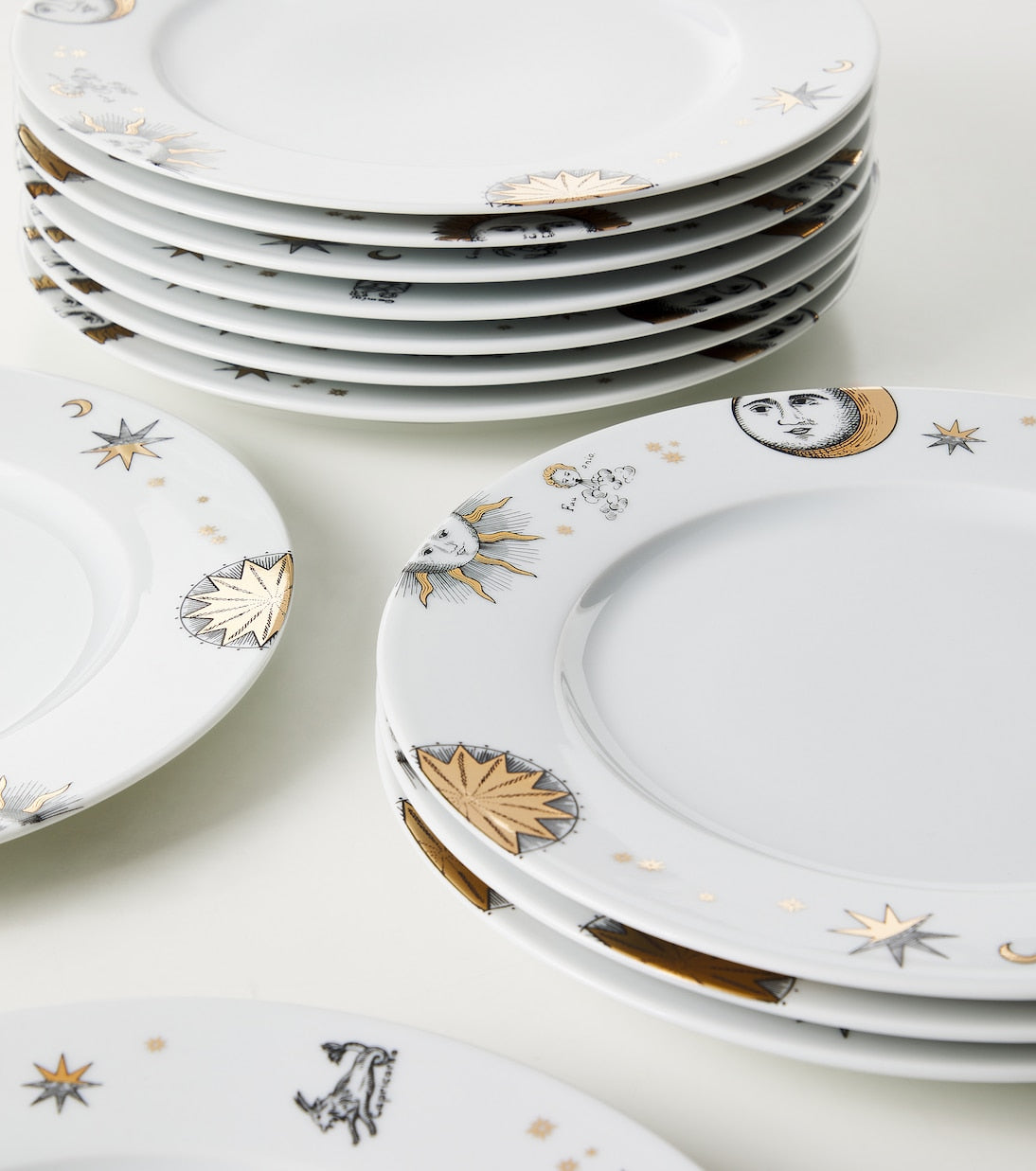 Fornasetti - Astronomici set of 12 porcelain dinner plates