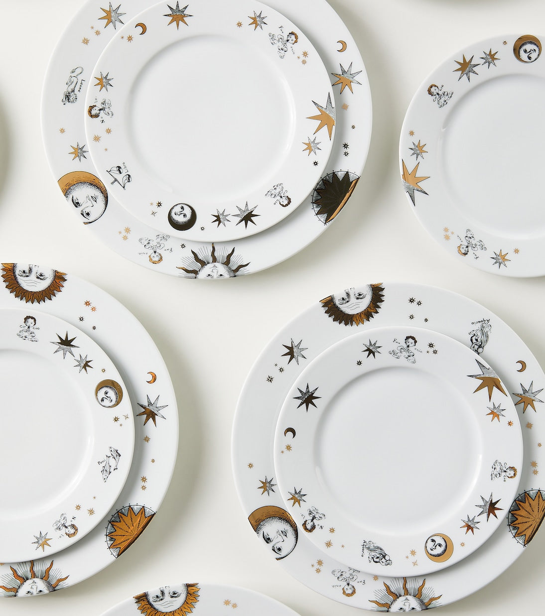 Fornasetti - Astronomici set of 12 porcelain dinner plates