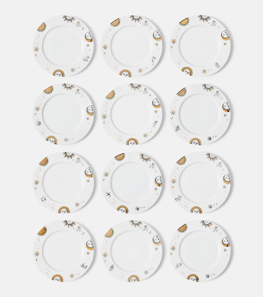 Fornasetti - Astronomici set of 12 porcelain dinner plates