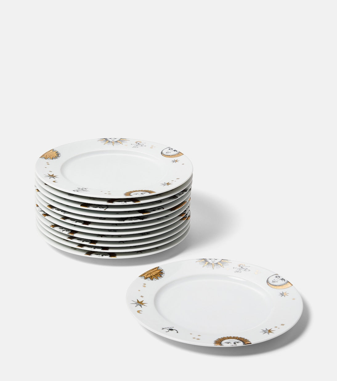Fornasetti - Astronomici set of 12 porcelain dinner plates
