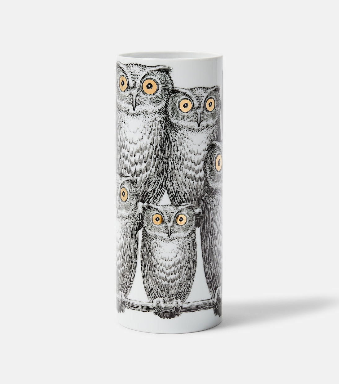 Fornasetti - Civette Small porcelain vase
