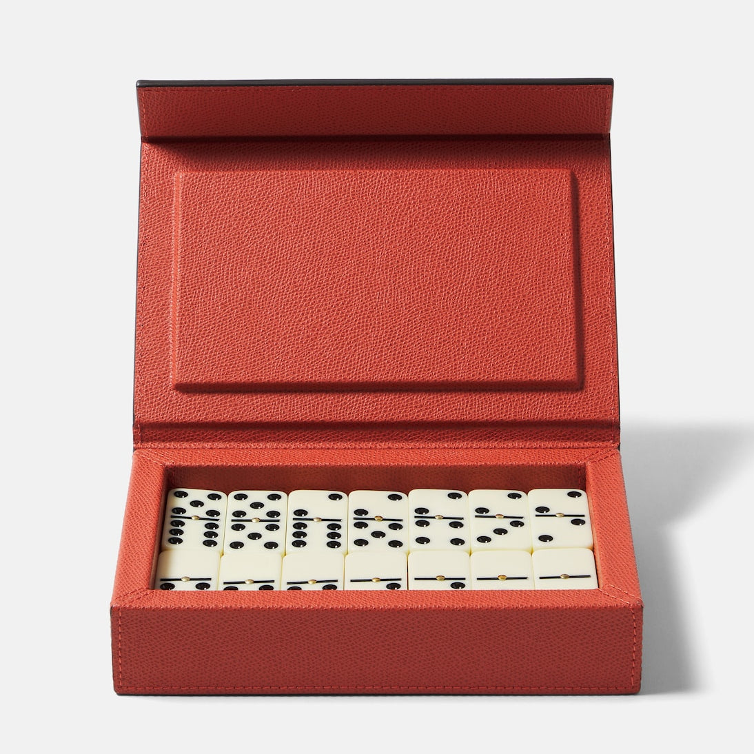 Giobagnara - Parma leather and walnut domino set