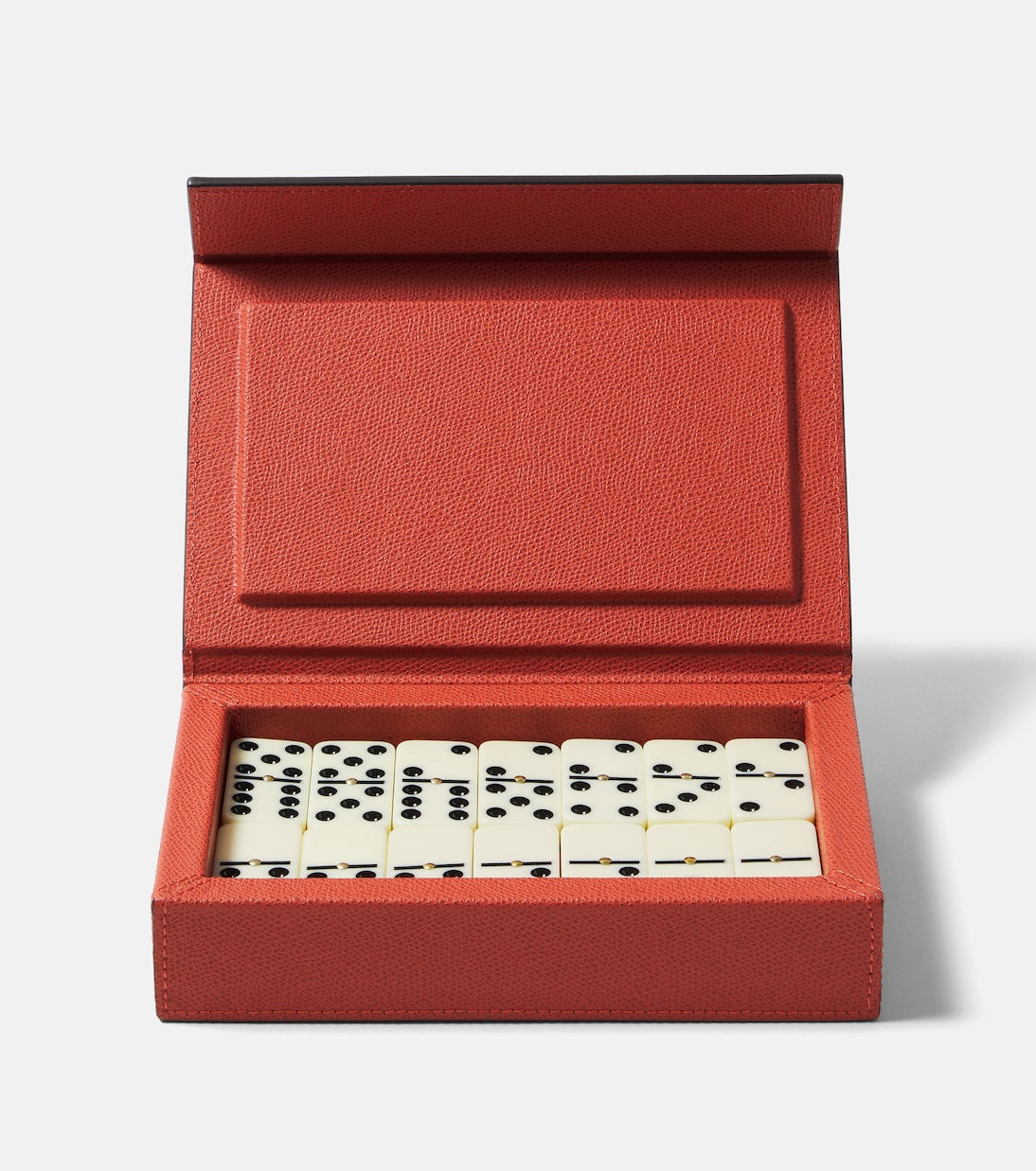 Giobagnara - Parma leather and walnut domino set