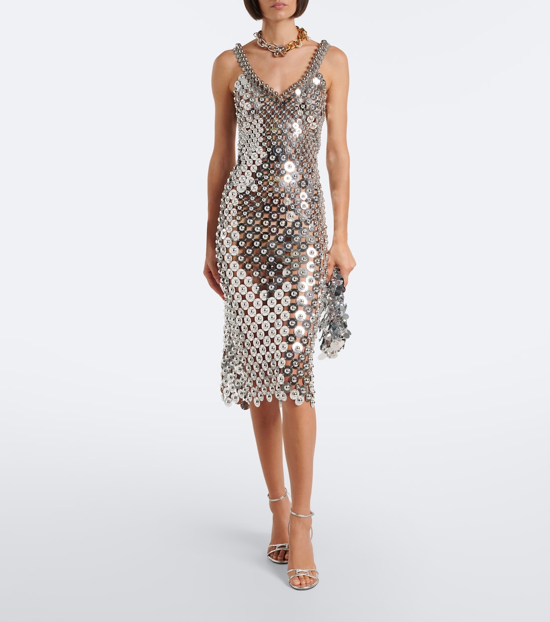 Rabanne - Chainmail embellished cocktail dress