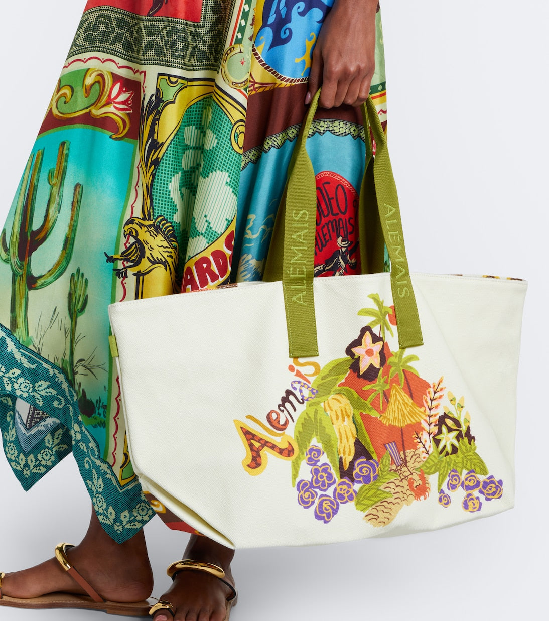 Alémais - Island Cove printed cotton canvas tote bag