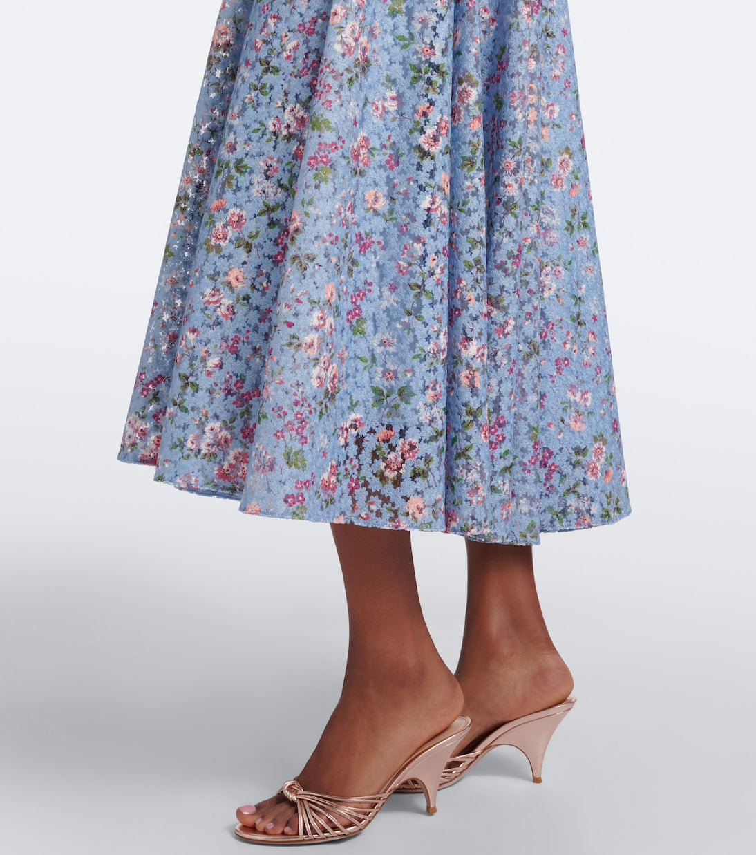 Markarian - Embroidered floral bustier cocktail dress