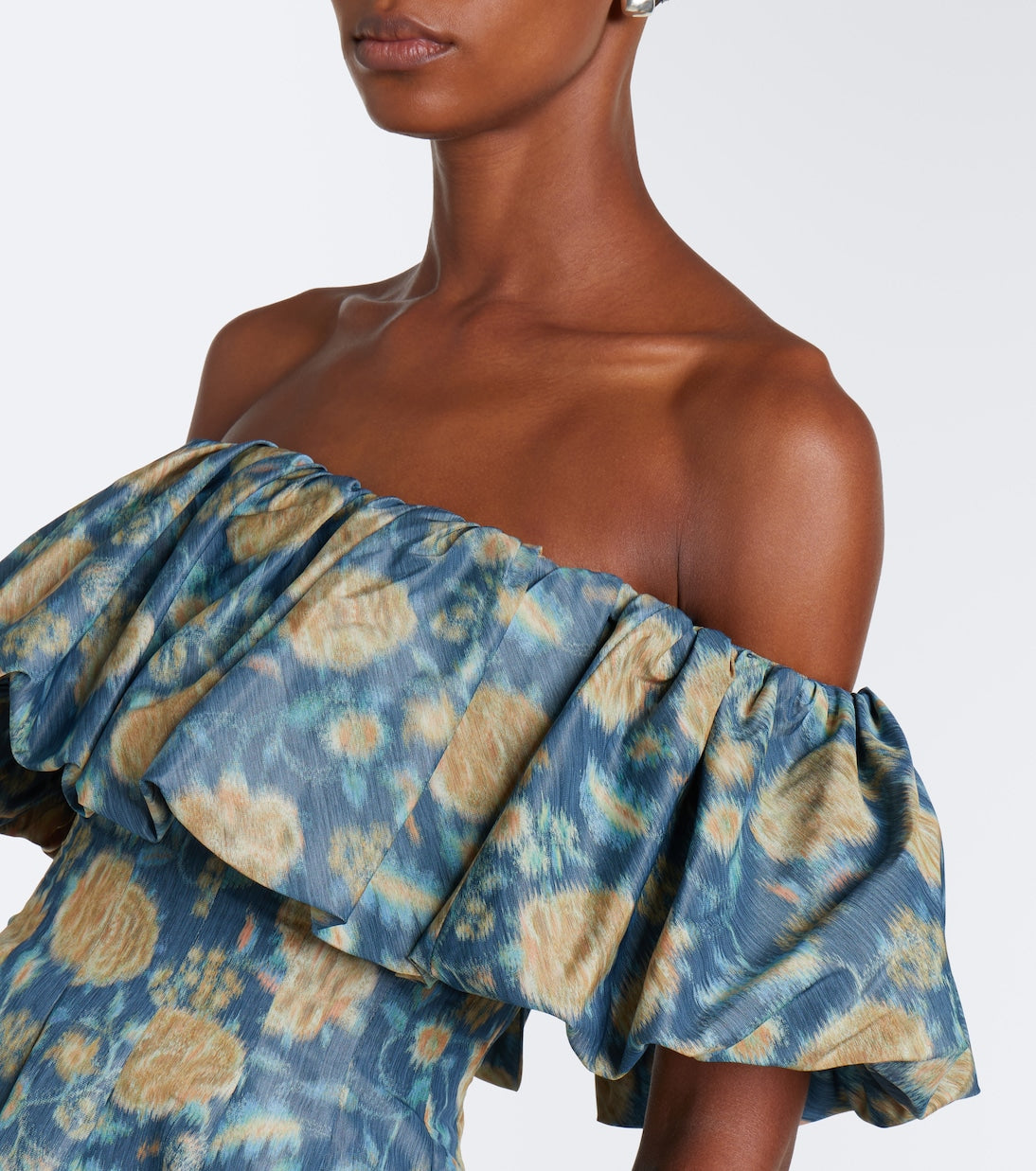Markarian - Freesia floral off-shoulder bustier dress