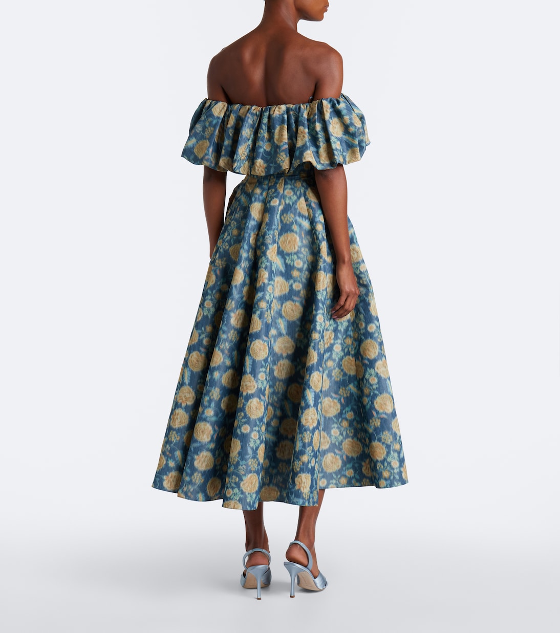 Markarian - Freesia floral off-shoulder bustier dress