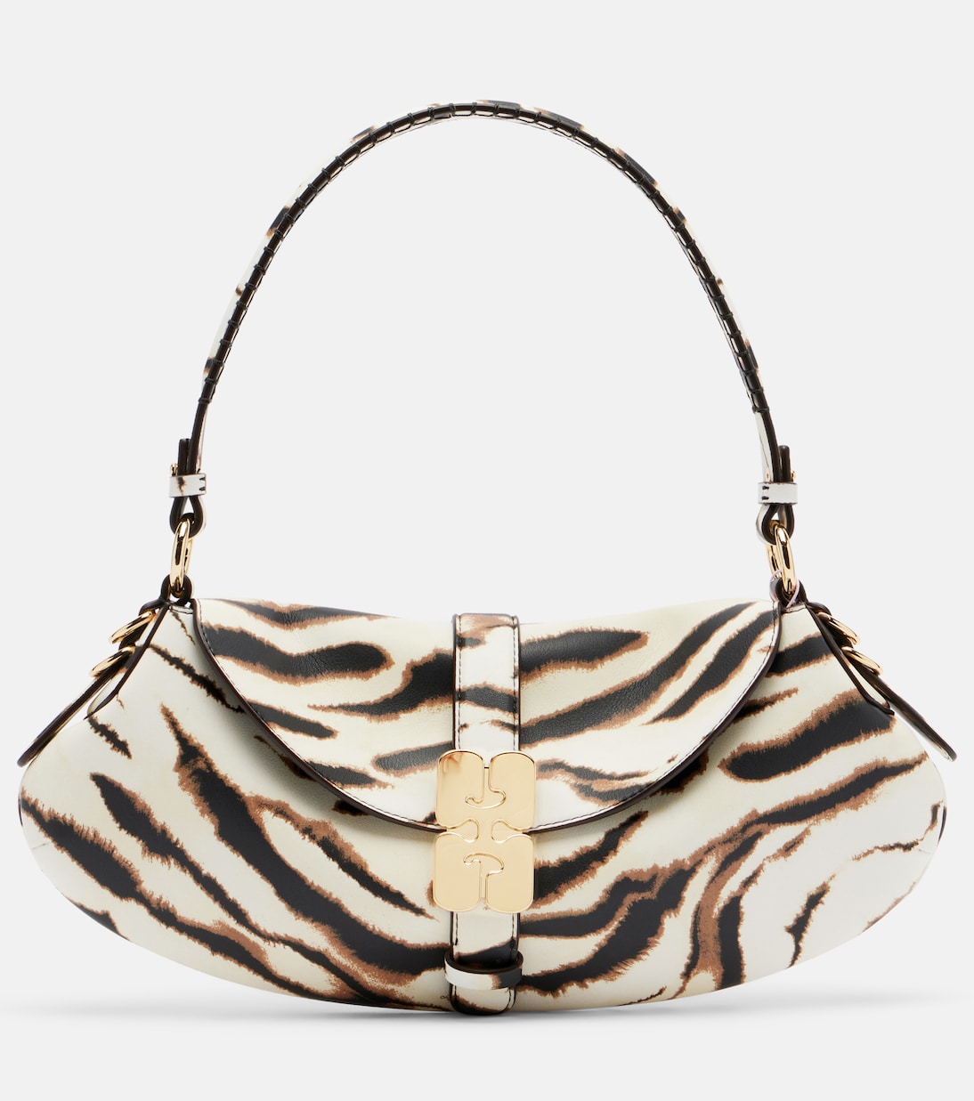 Ganni - B-Kat Small zebra-print shoulder bag