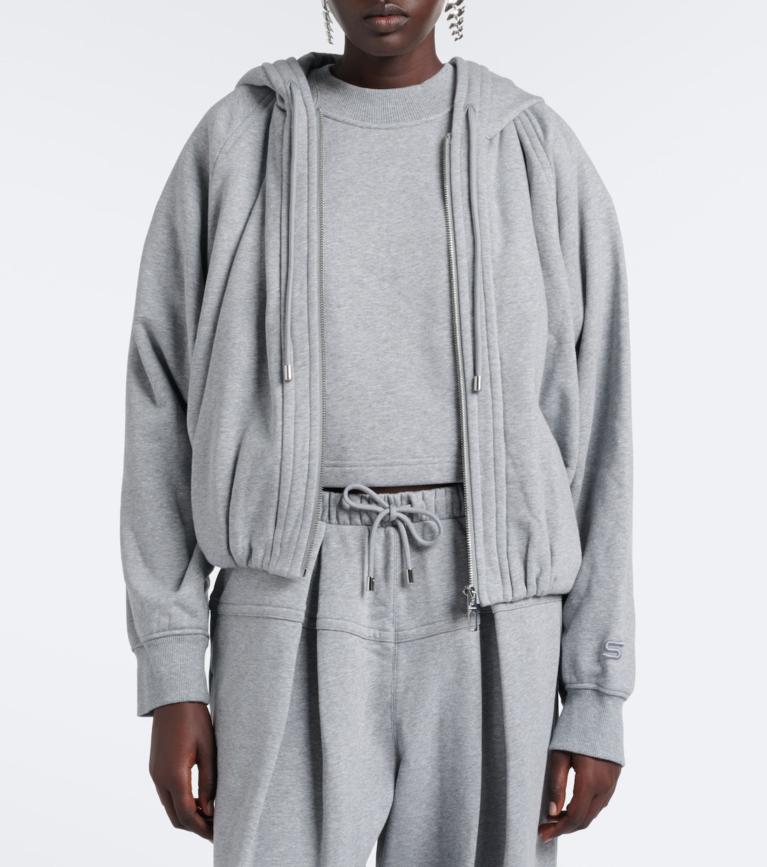 Sportmax - Cotton-blend jersey hoodie