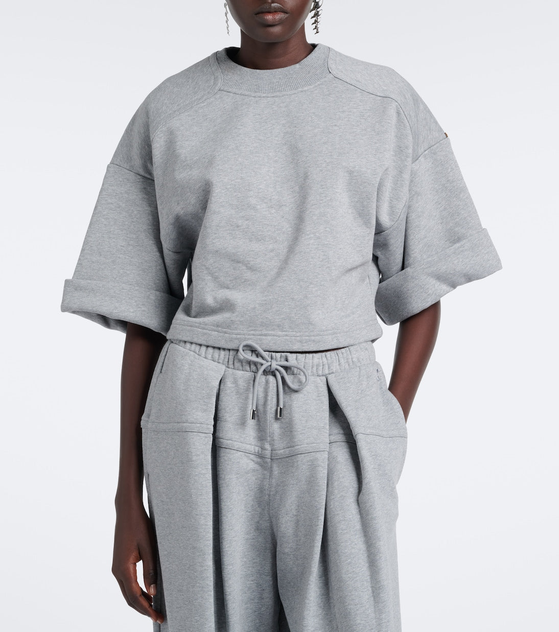 Sportmax - Cotton-blend jersey sweatshirt