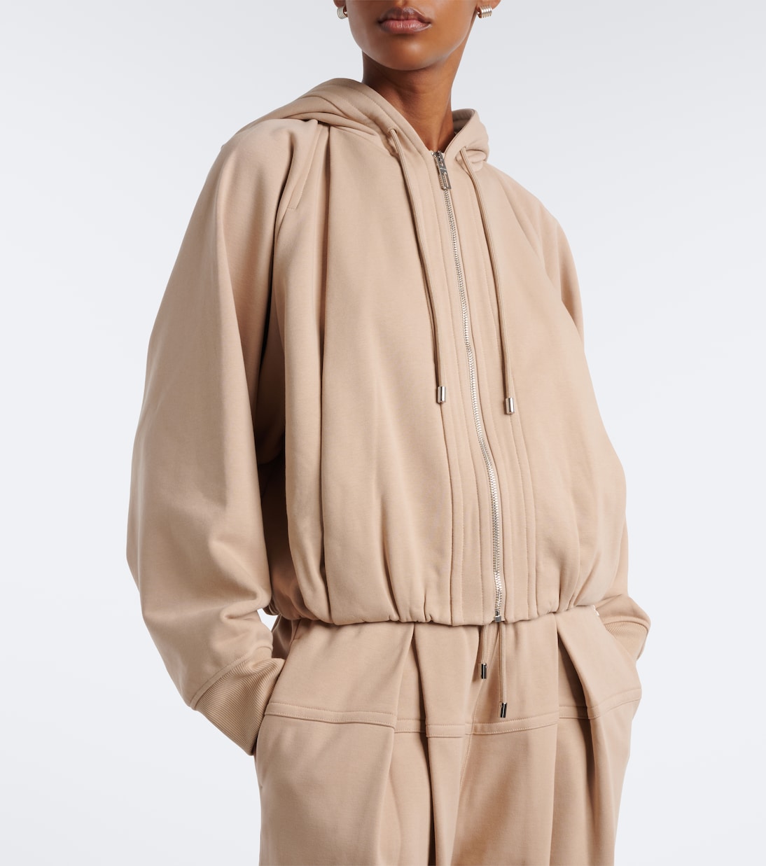 Sportmax - Cotton-blend jersey hoodie