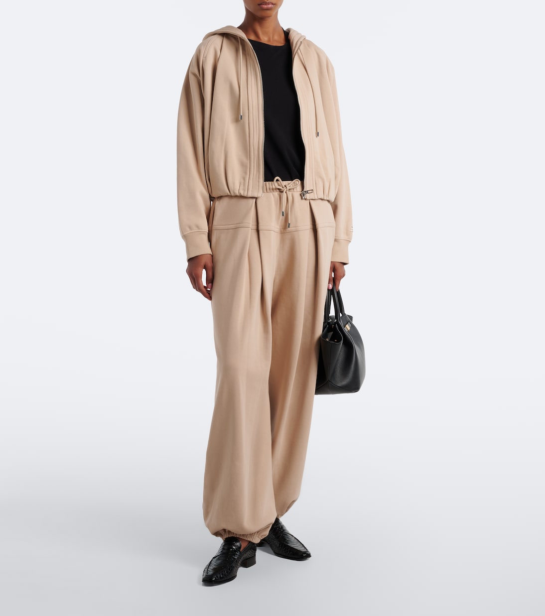 Sportmax - Cotton-blend jersey hoodie