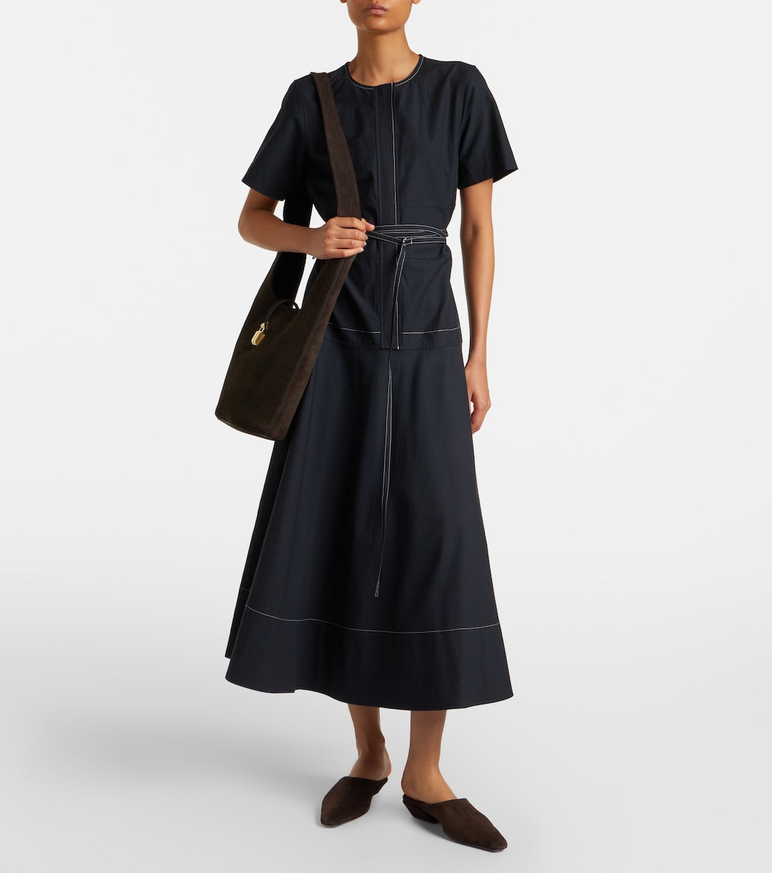 DeMellier - Siena Medium suede shoulder bag