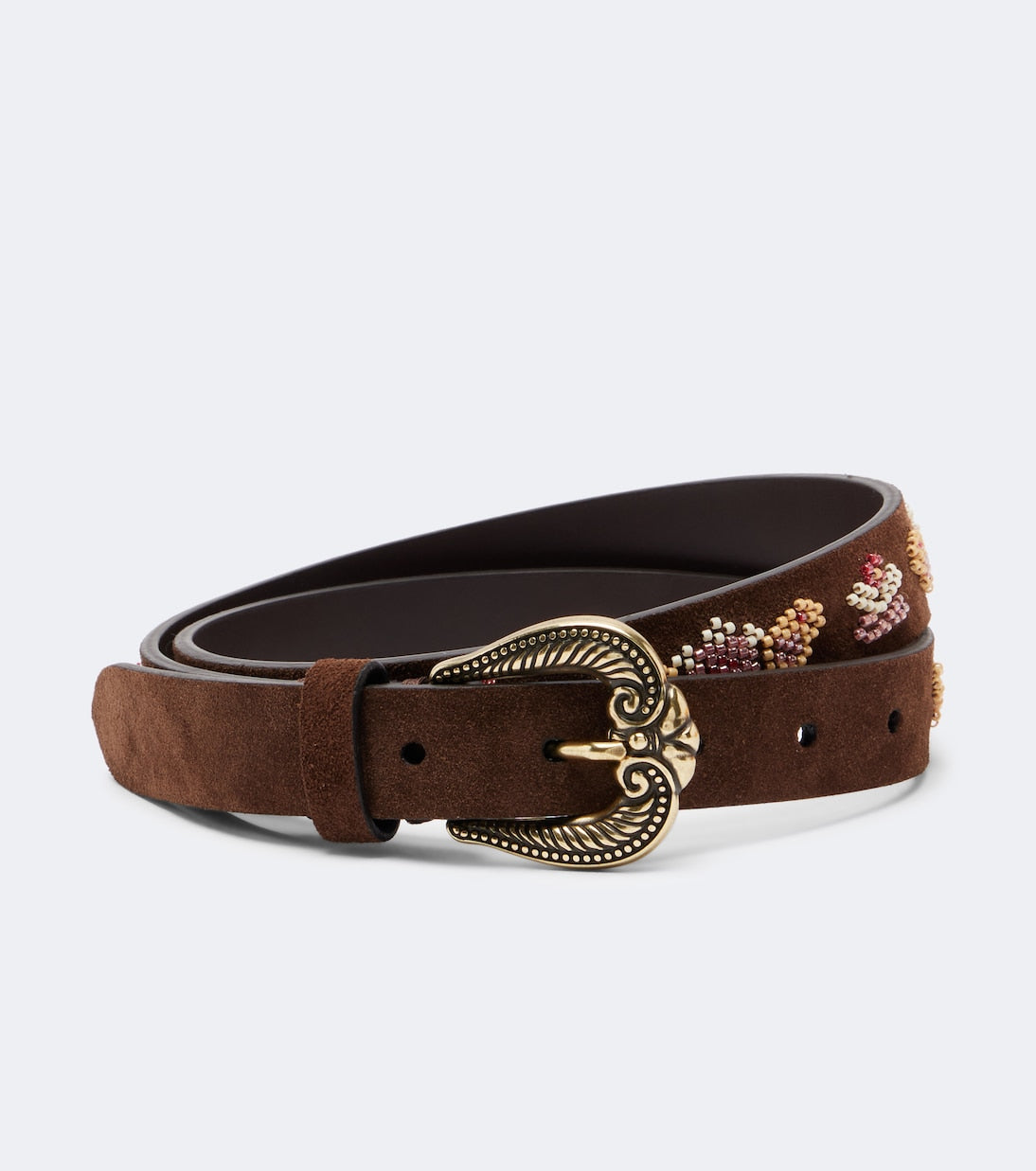 Etro - Beaded suede belt