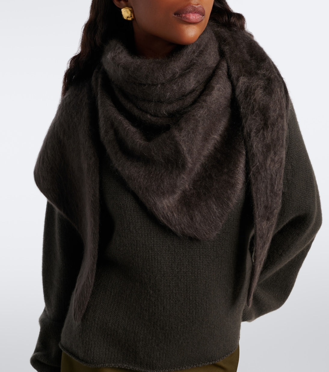 Lisa Yang - Brushed cashmere scarf