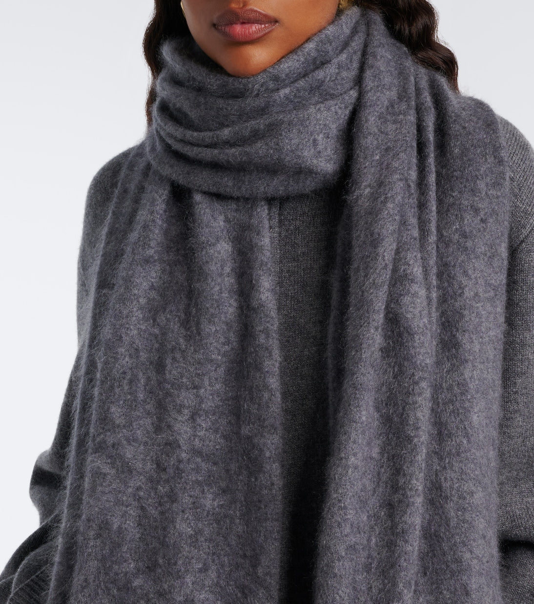 Lisa Yang - Brushed cashmere scarf
