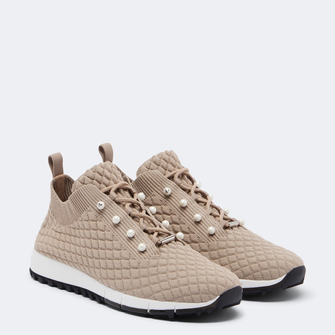 Jimmy Choo - Veles faux pearls embellished sneakers