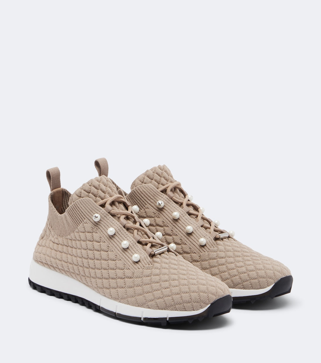 Jimmy Choo - Veles faux pearls embellished sneakers