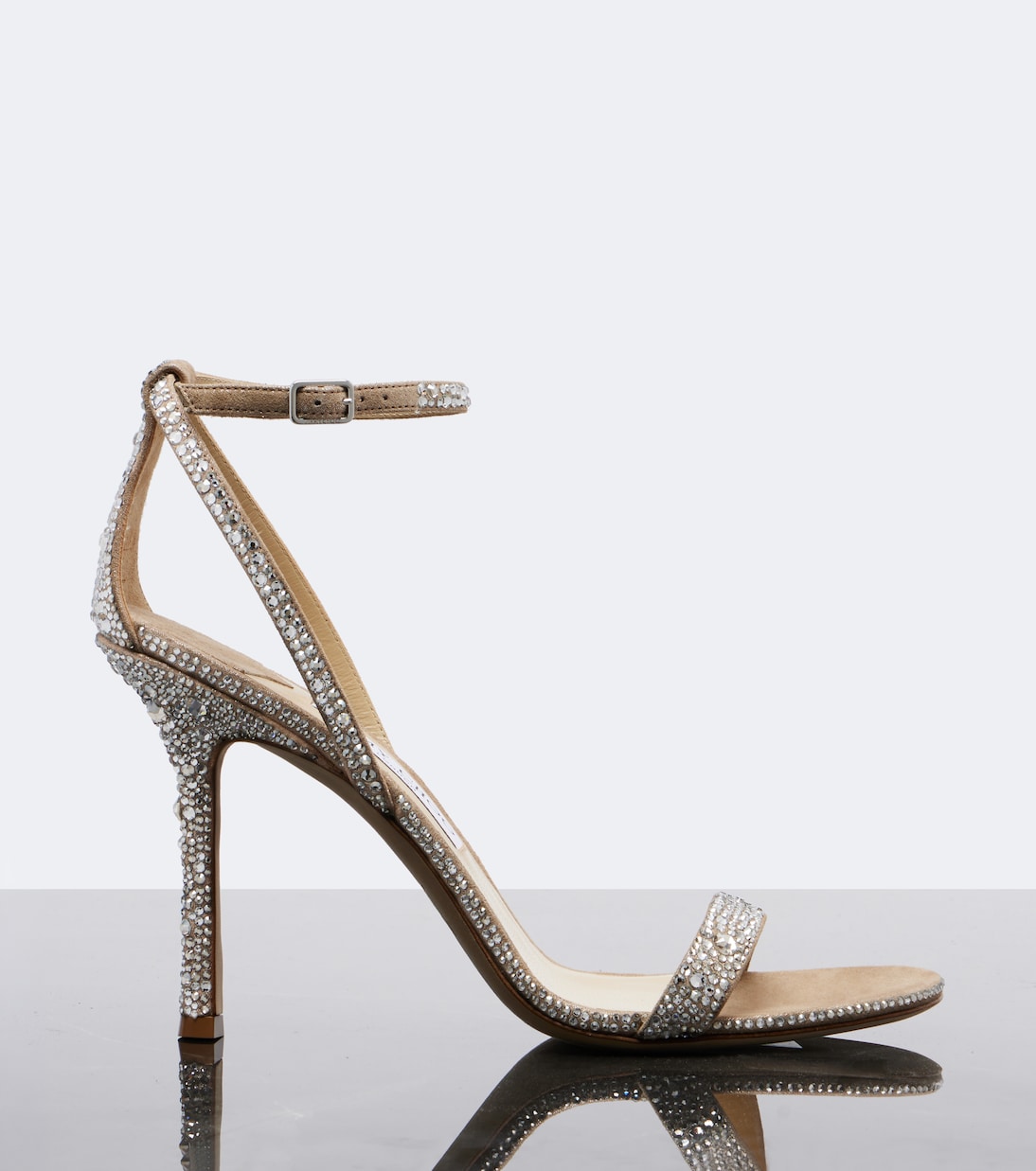 Jimmy Choo - Moza crystal-embellished suede sandals