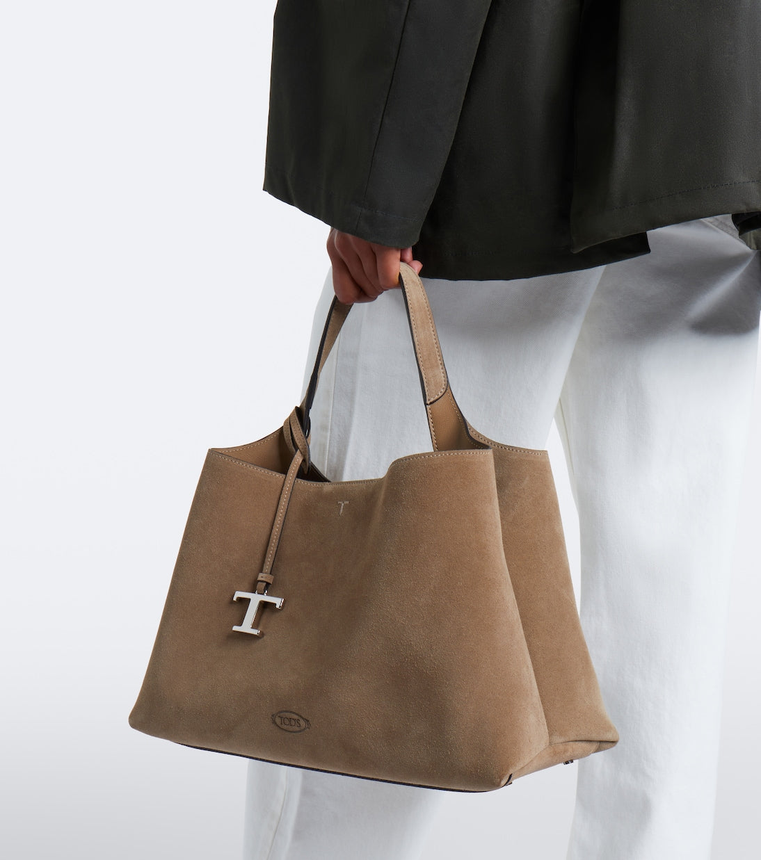 Tod's - Apa Medium suede top-handle bag