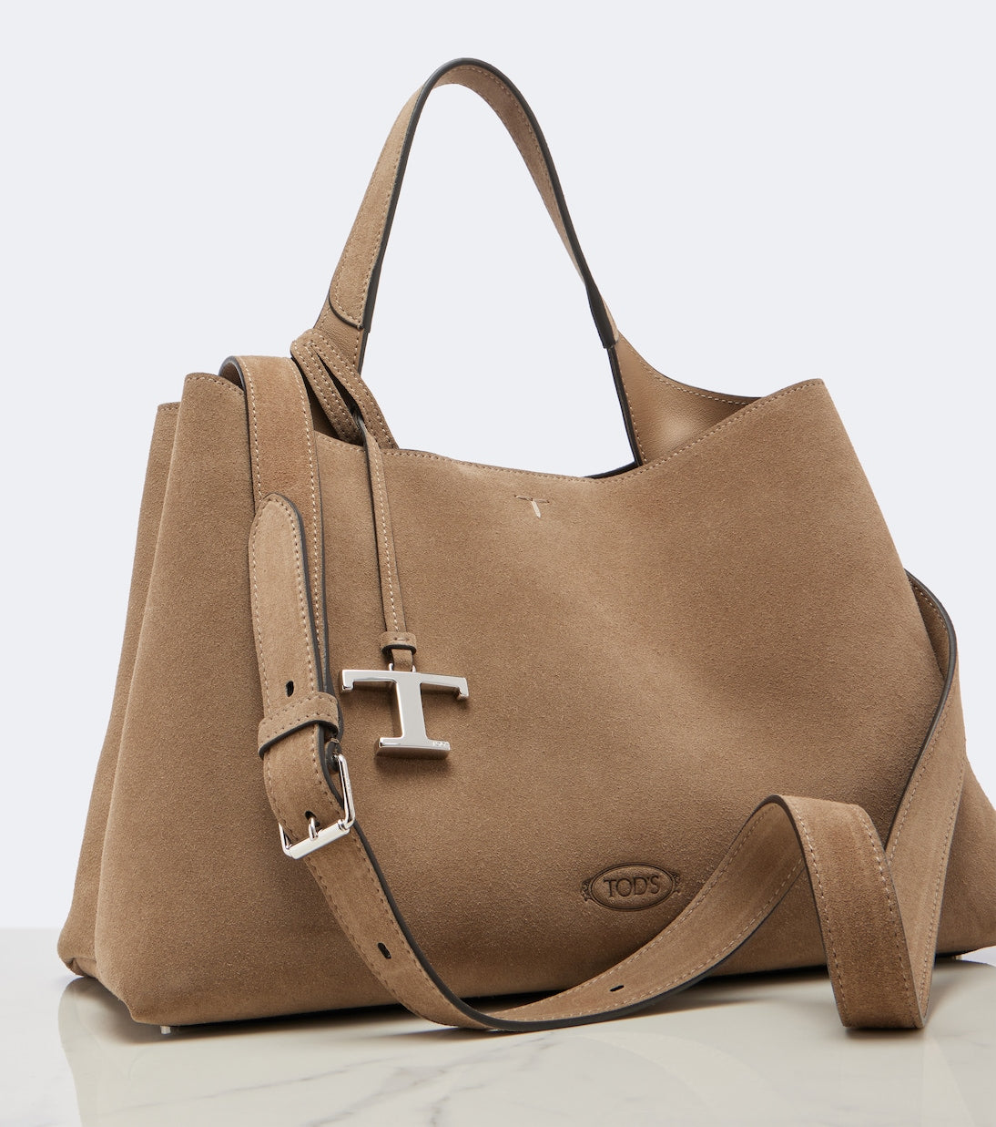 Tod's - Apa Medium suede top-handle bag