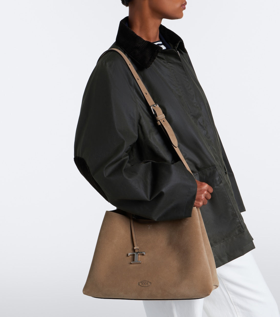 Tod's - Apa Medium suede top-handle bag