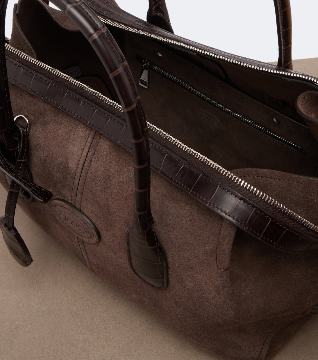 Tod's - Bauletto Small suede top-handle bag