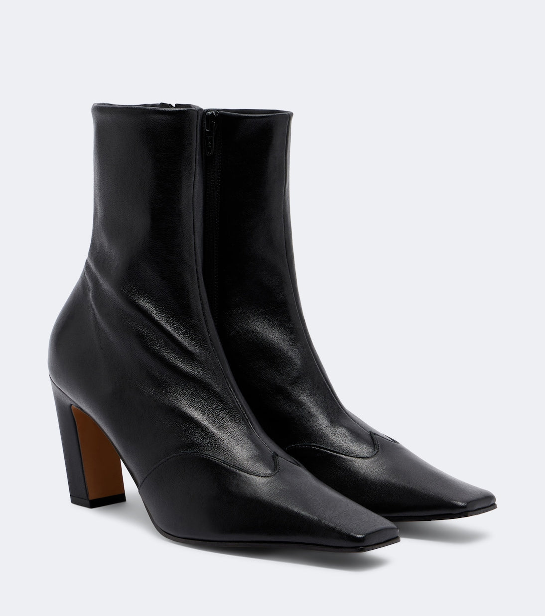 Khaite - Nevada leather ankle boots