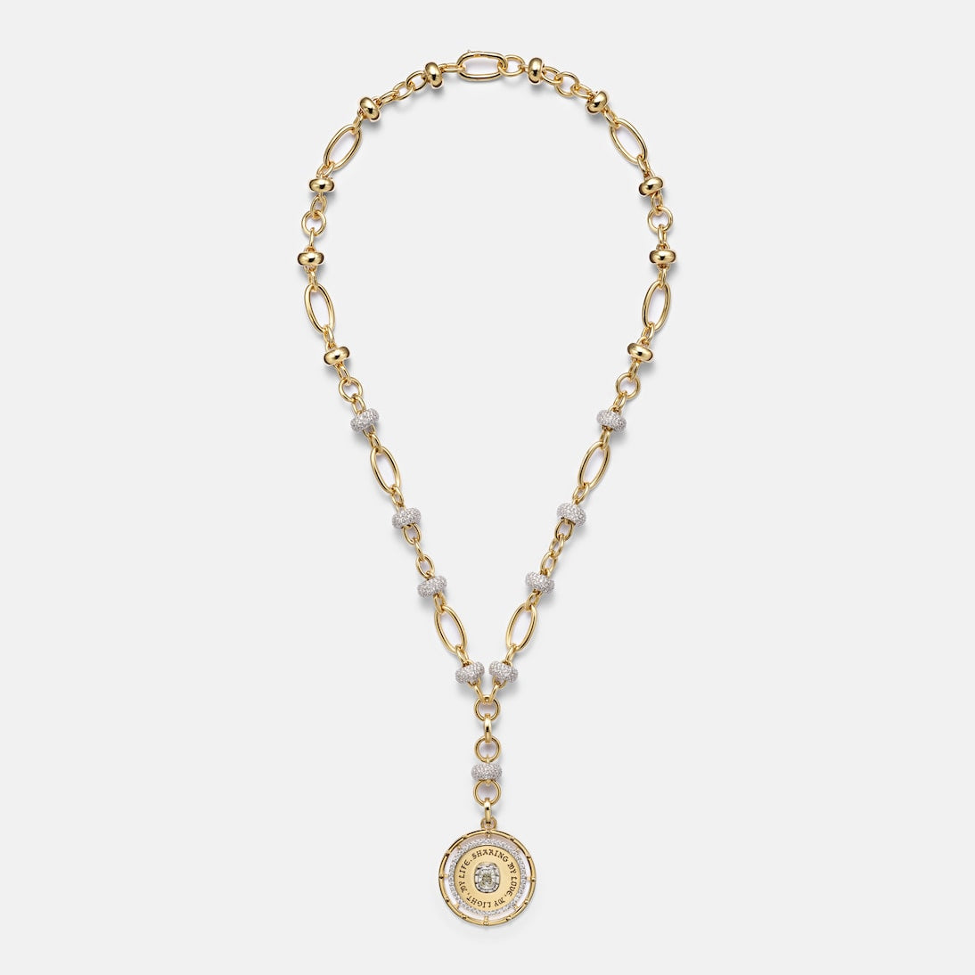 FoundRae - Lovestruck Commitment 18kt gold pendant necklace with diamonds