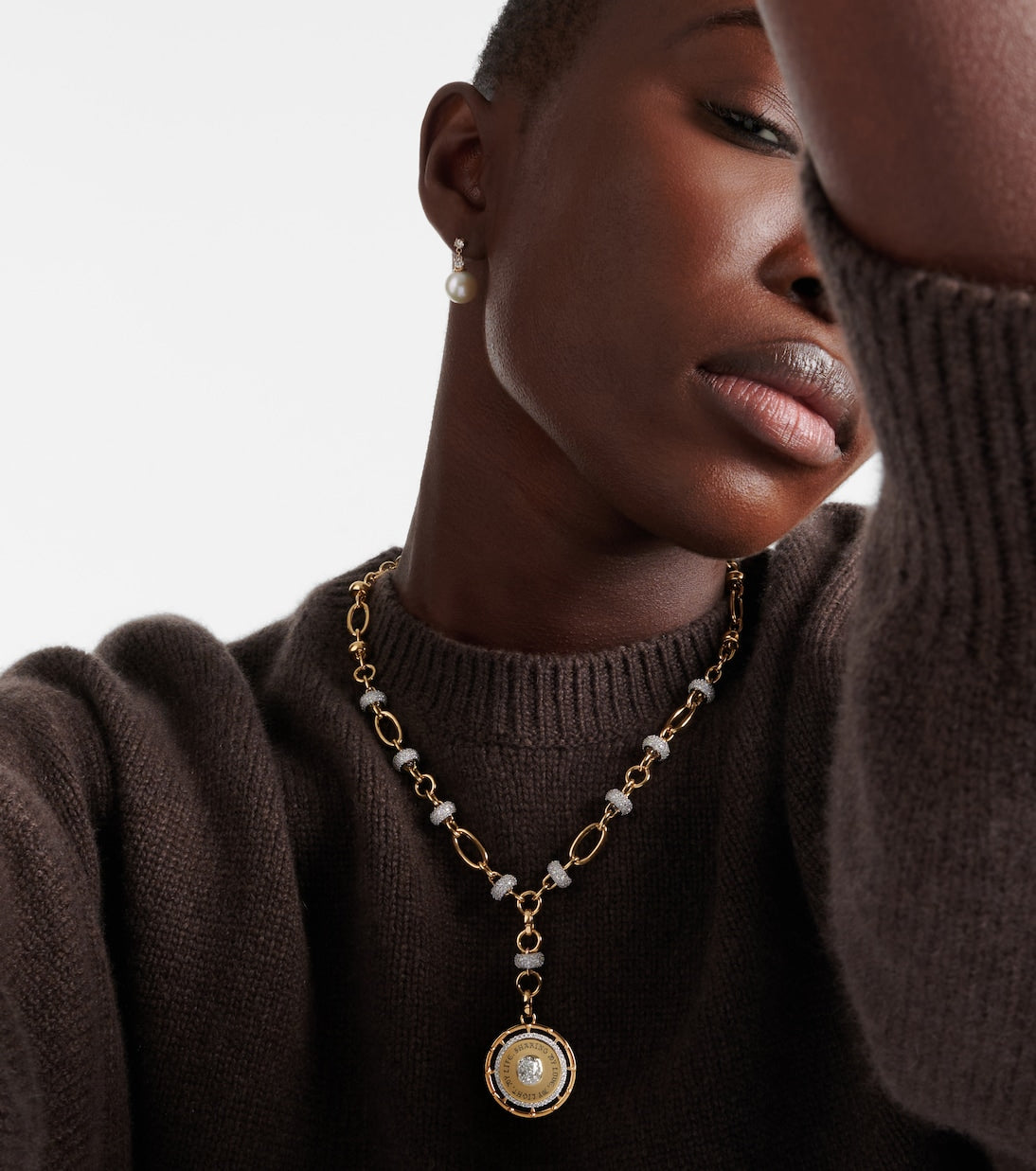 FoundRae - Lovestruck Commitment 18kt gold pendant necklace with diamonds