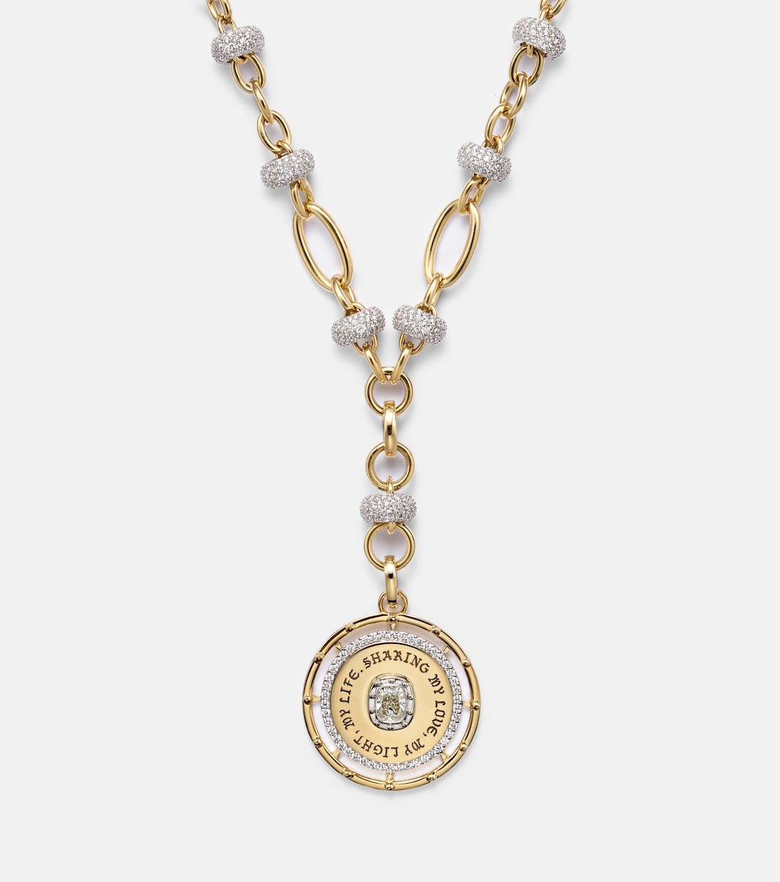 FoundRae - Lovestruck Commitment 18kt gold pendant necklace with diamonds