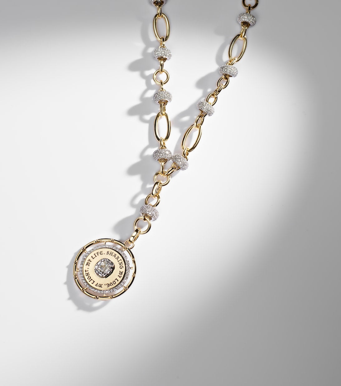 FoundRae - Lovestruck Commitment 18kt gold pendant necklace with diamonds