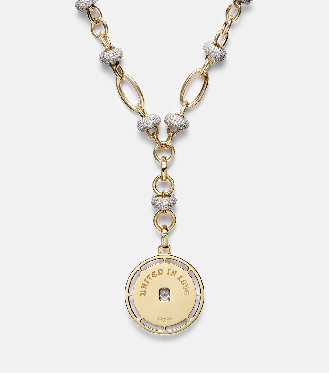 FoundRae - Lovestruck Commitment 18kt gold pendant necklace with diamonds