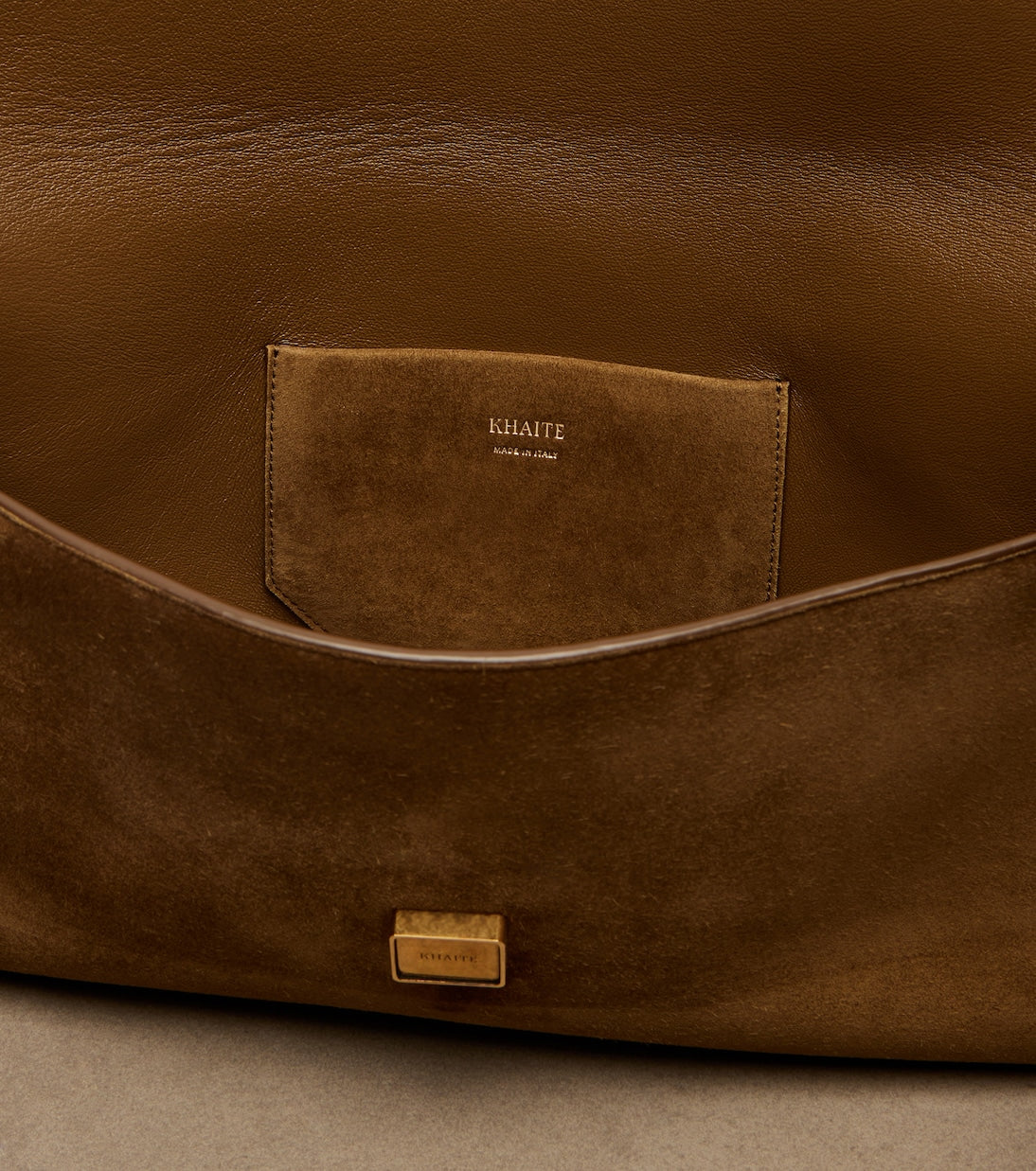 Khaite - Audrey suede clutch