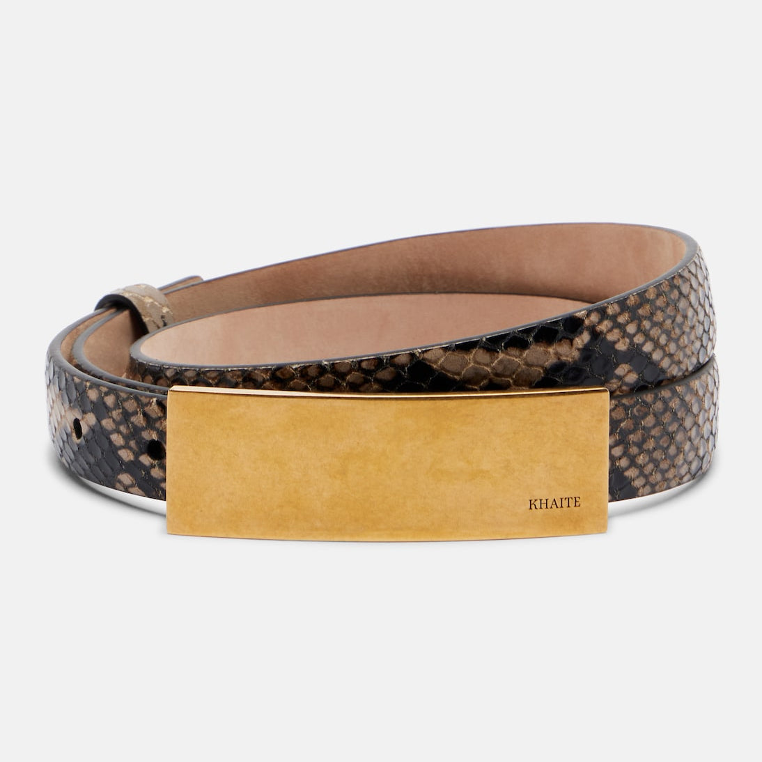 Khaite - Berlin snake-effect leather belt