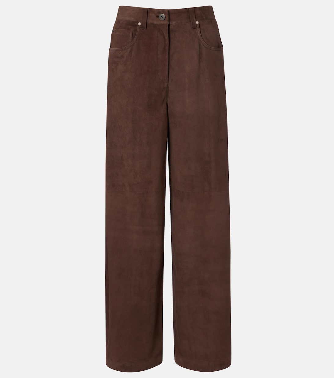 Brunello Cucinelli - Suede wide-leg pants