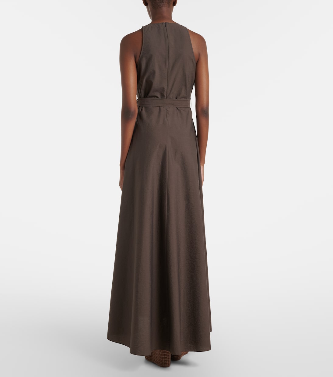 Brunello Cucinelli - Belted cotton-blend maxi dress