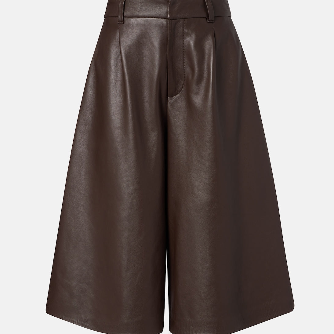Brunello Cucinelli - Leather Bermuda shorts