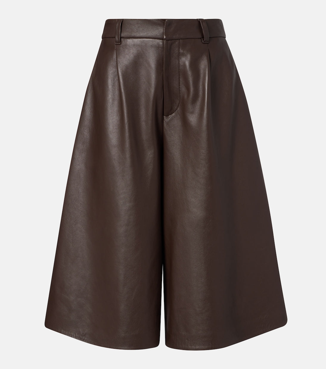 Brunello Cucinelli - Leather Bermuda shorts