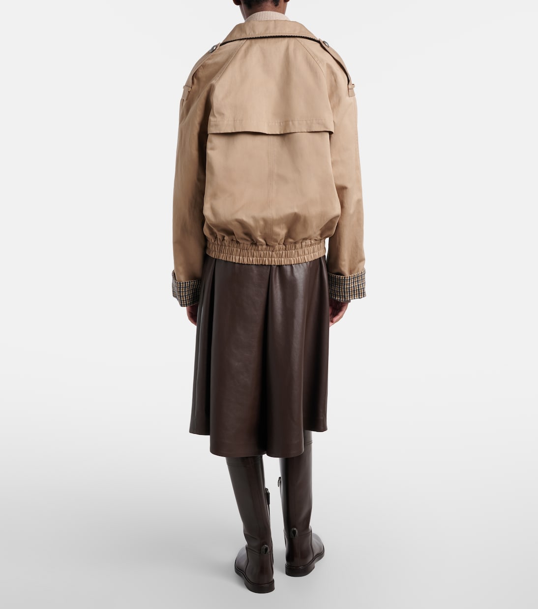 Brunello Cucinelli - Leather Bermuda shorts