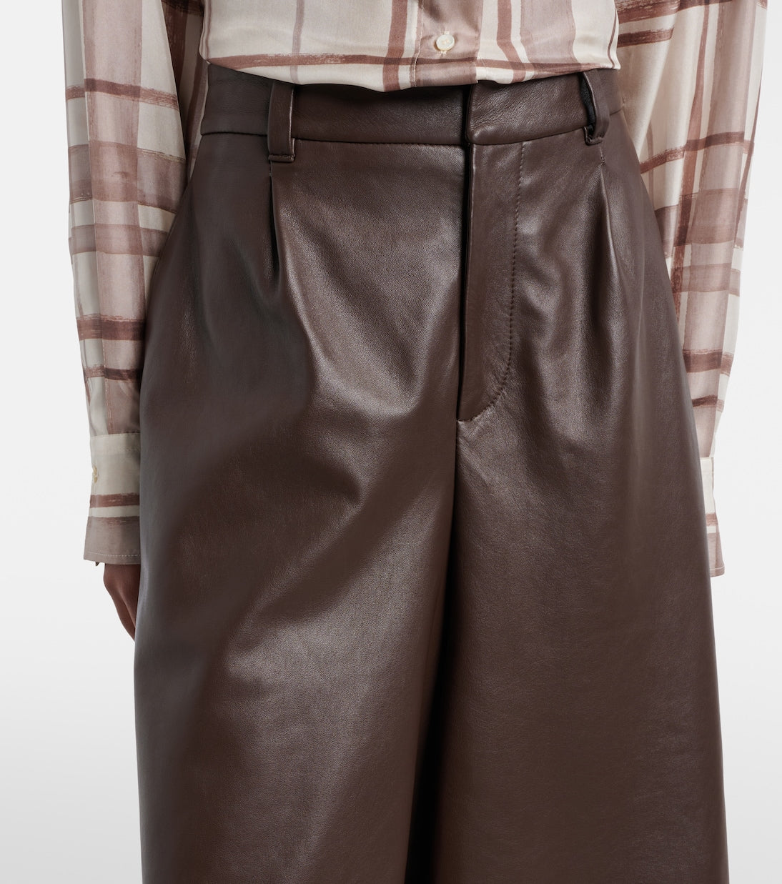 Brunello Cucinelli - Leather Bermuda shorts